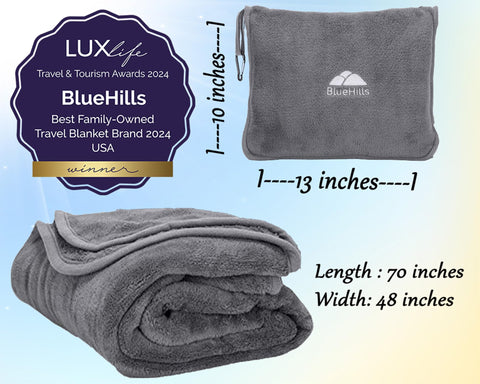 BlueHills attached to backpack with clip offering hands-free transport convenience