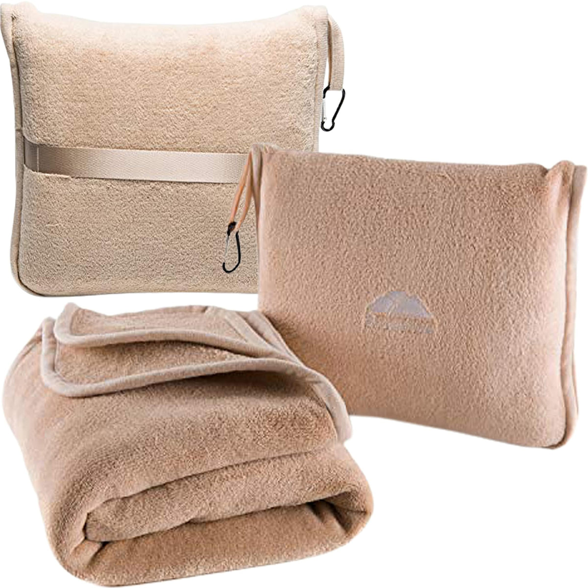BlueHills front folded blanket showing neat packability and compact benefit