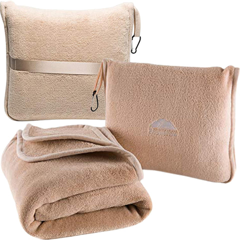 BlueHills front folded blanket showing neat packability and compact benefit