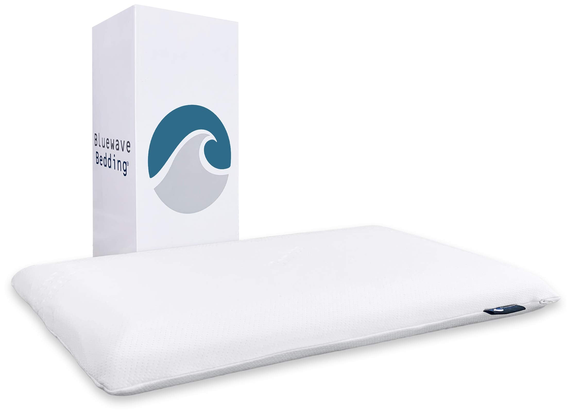 Bluewave front view showing slim 2.25-inch profile and neat cover, comfortable support