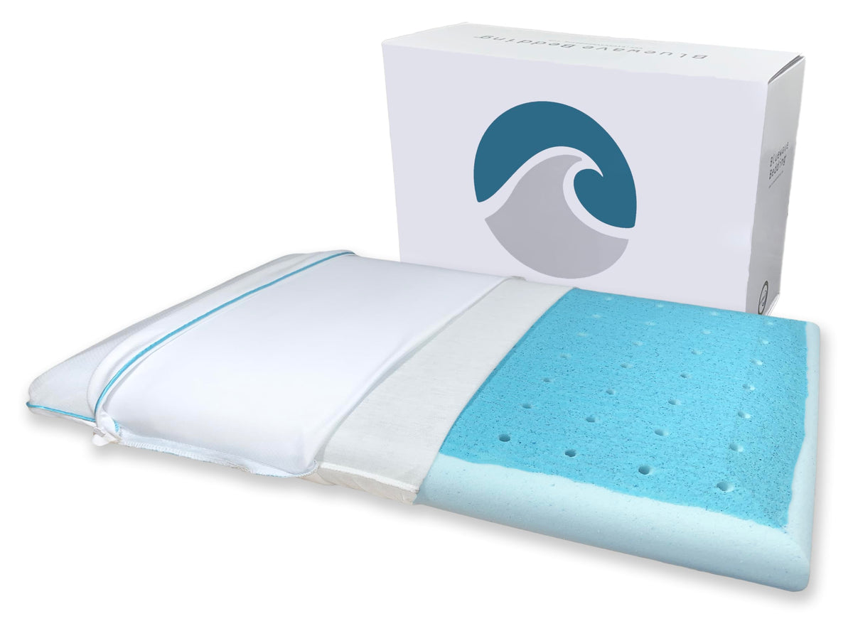 Bluewave Bedding extra slim front view showing thin profile and supportive design for comfort