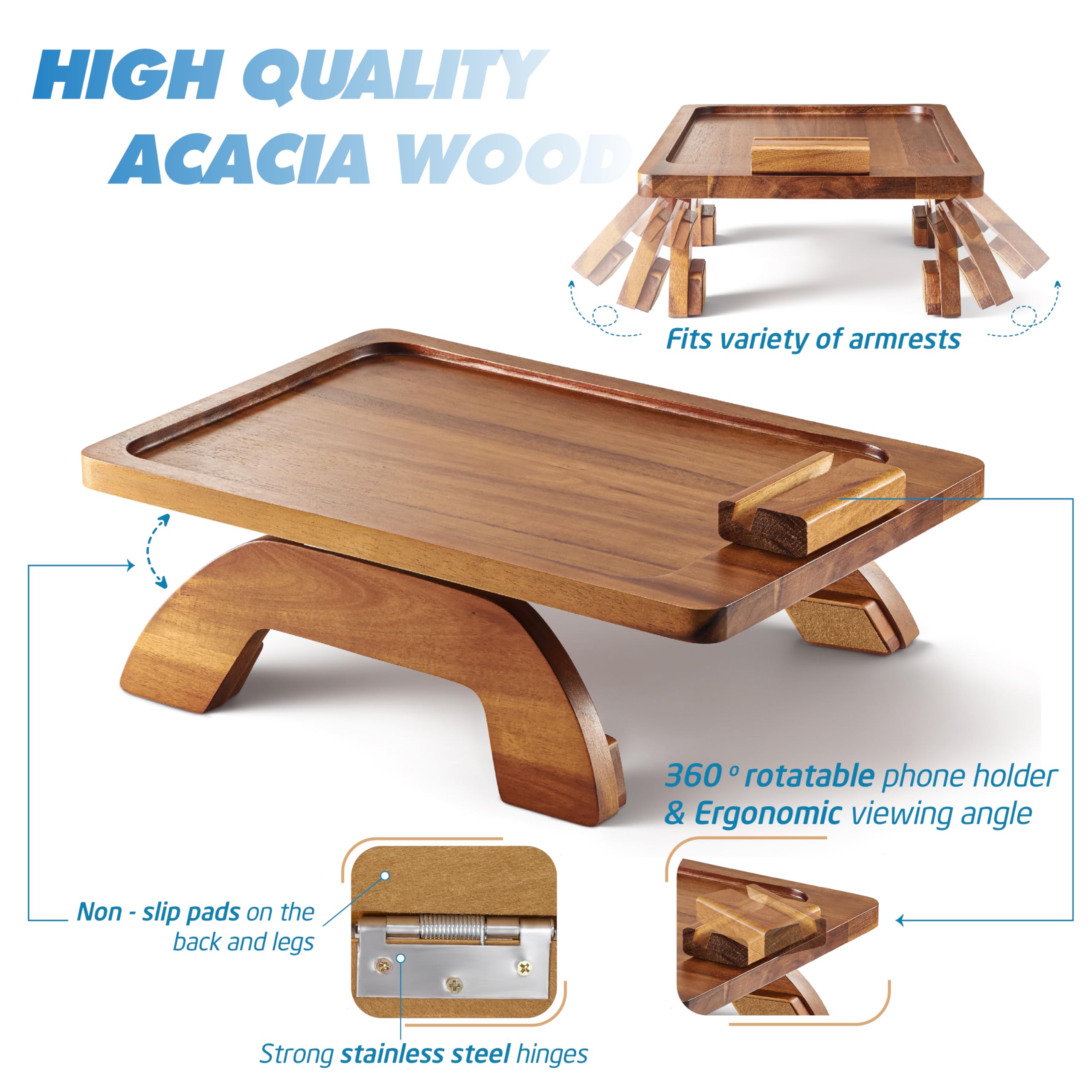 BLUEWEST close-up of acacia wood grain highlighting natural texture and beauty