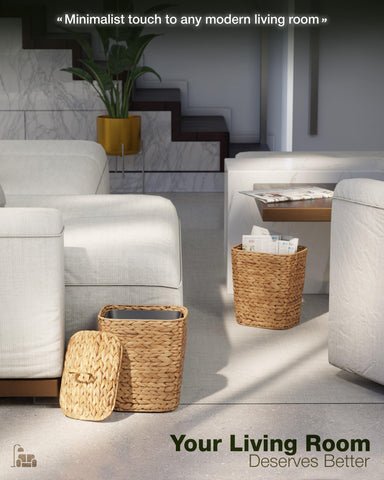 BLUEWEST styled in bathroom with towels to show decorative storage and organization