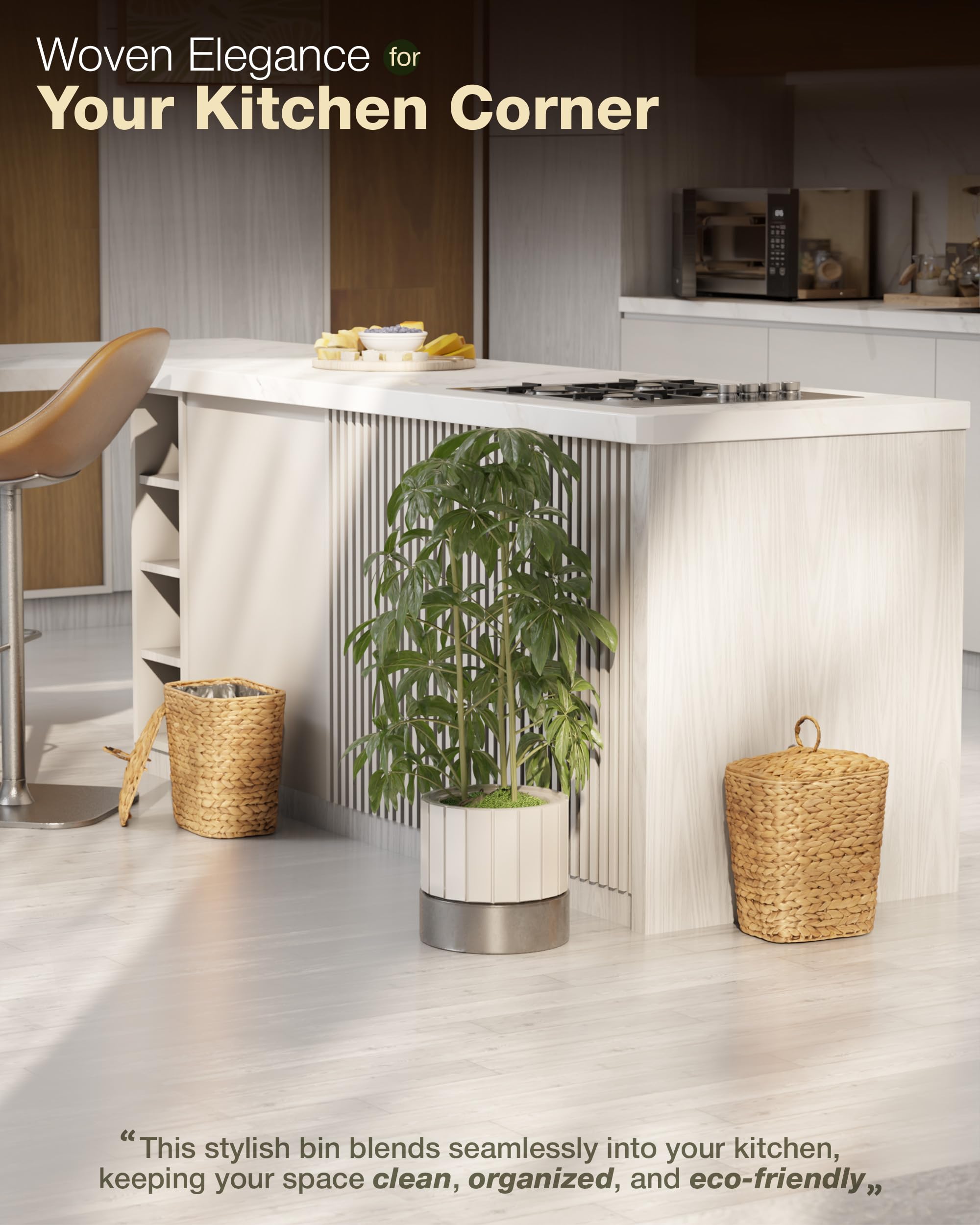BLUEWEST side profile showing tapered shape that saves floor space and adds stability