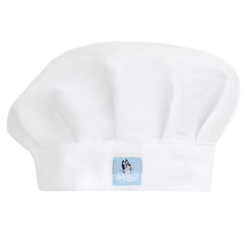 Bluey apron fabric texture twill highlighting durable, easy-care material