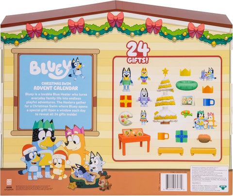 Bluey calendar open windows arrangement showcasing revealed toys and display ideas