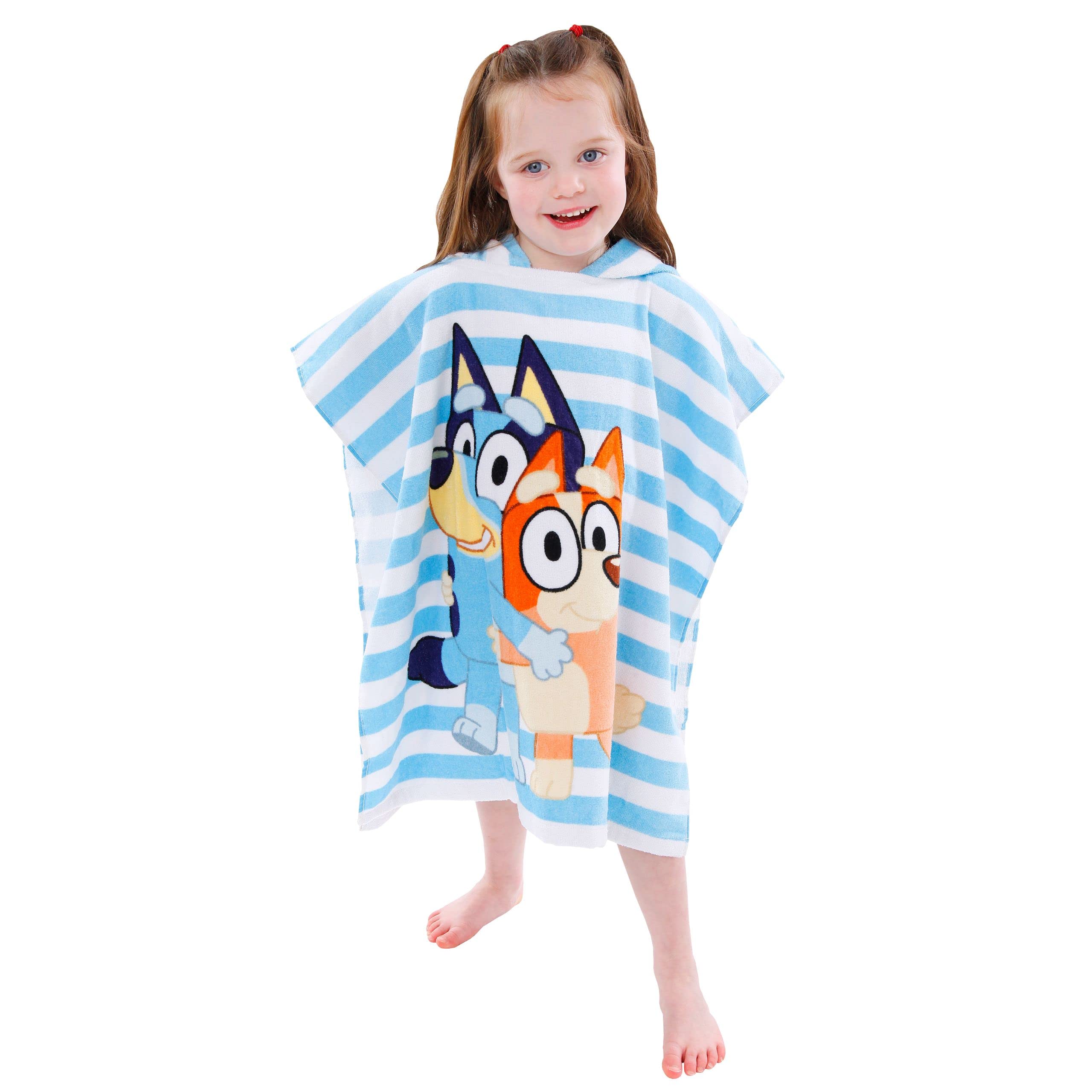 Bluey hood detail with Bluey and Bingo characters for cozy coverage