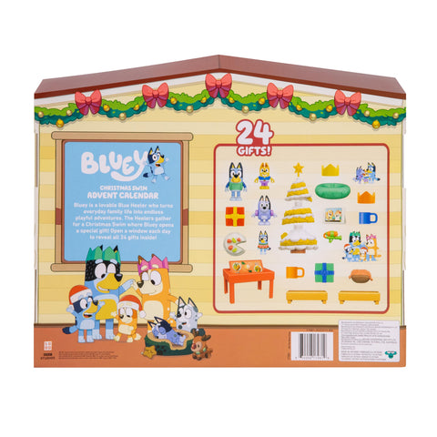 Bluey sticker sheet detail showing three festive stickers to personalize scenes