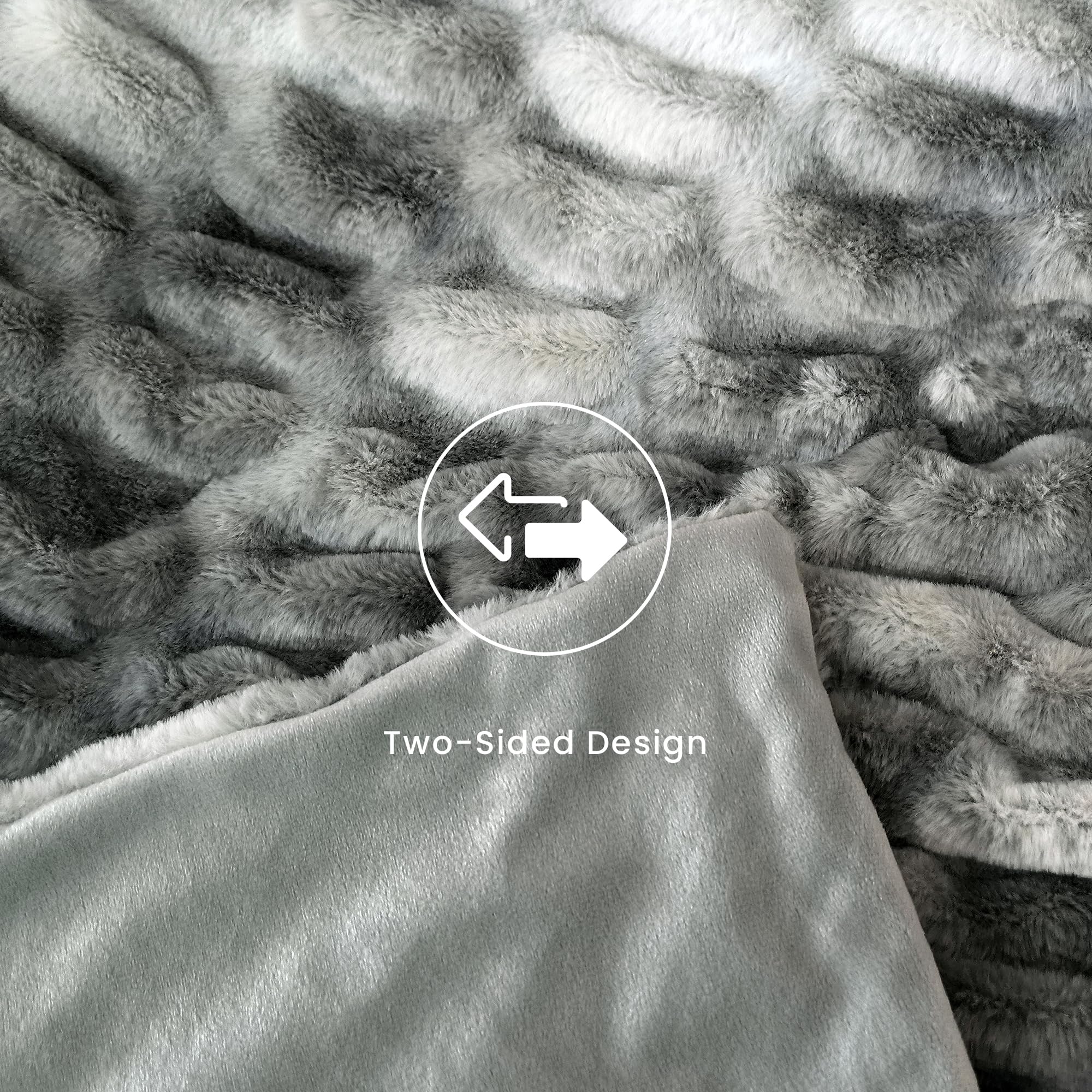 blunique throw draped on sofa illustrating styling and living room warmth