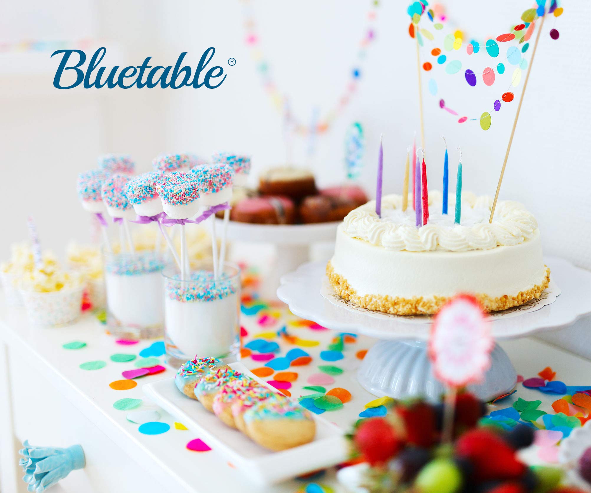 Bluetable folded stack of twelve emphasizing bulk value and convenience