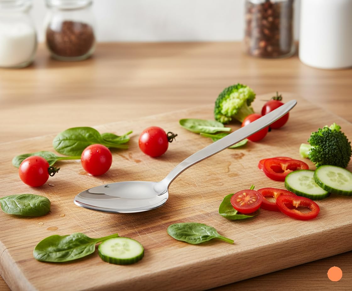BNAZIND spoon in dishwasher rack showing easy cleanup and dishwasher safety