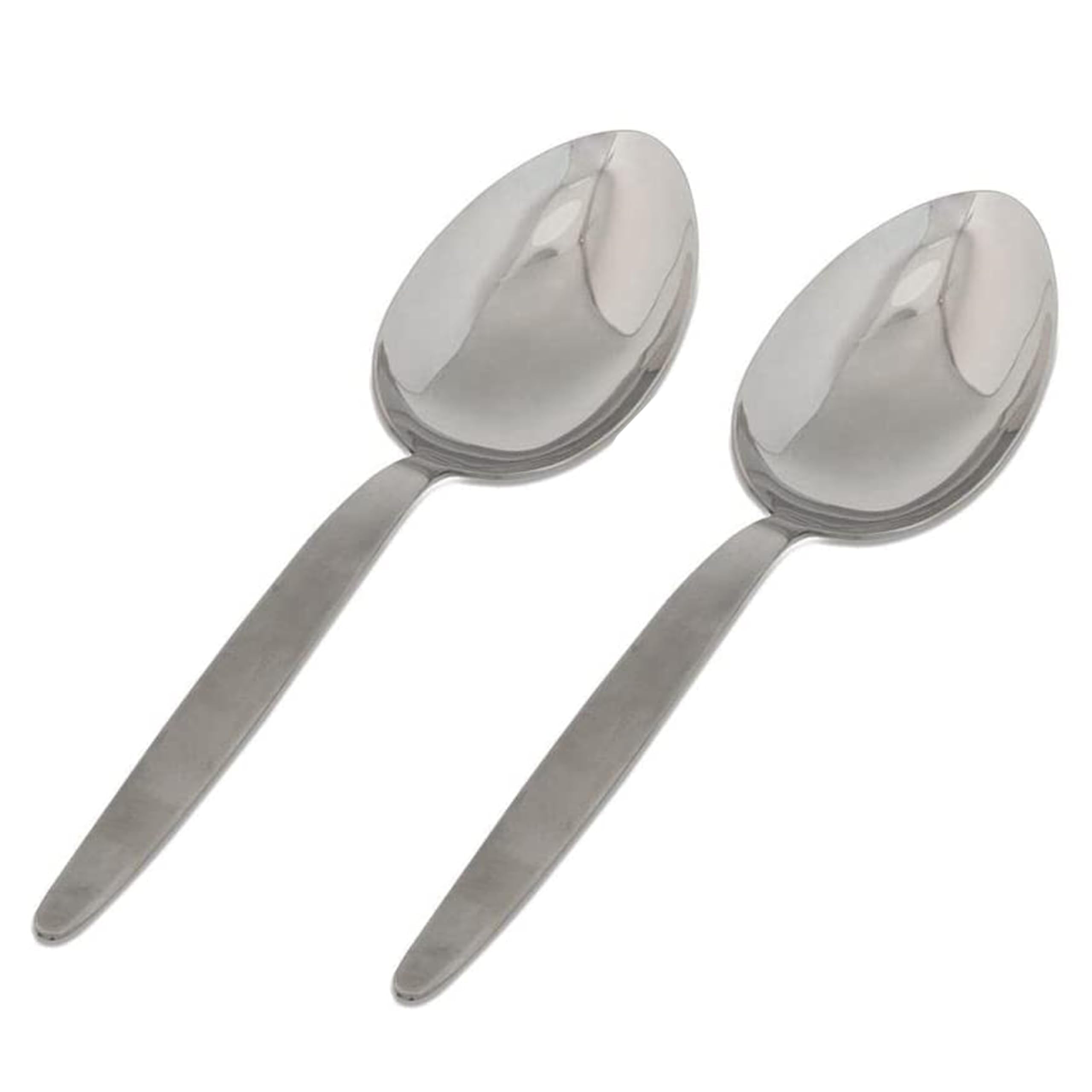 BNAZIND front view of two Kunz chef spoons showing polished finish and weight