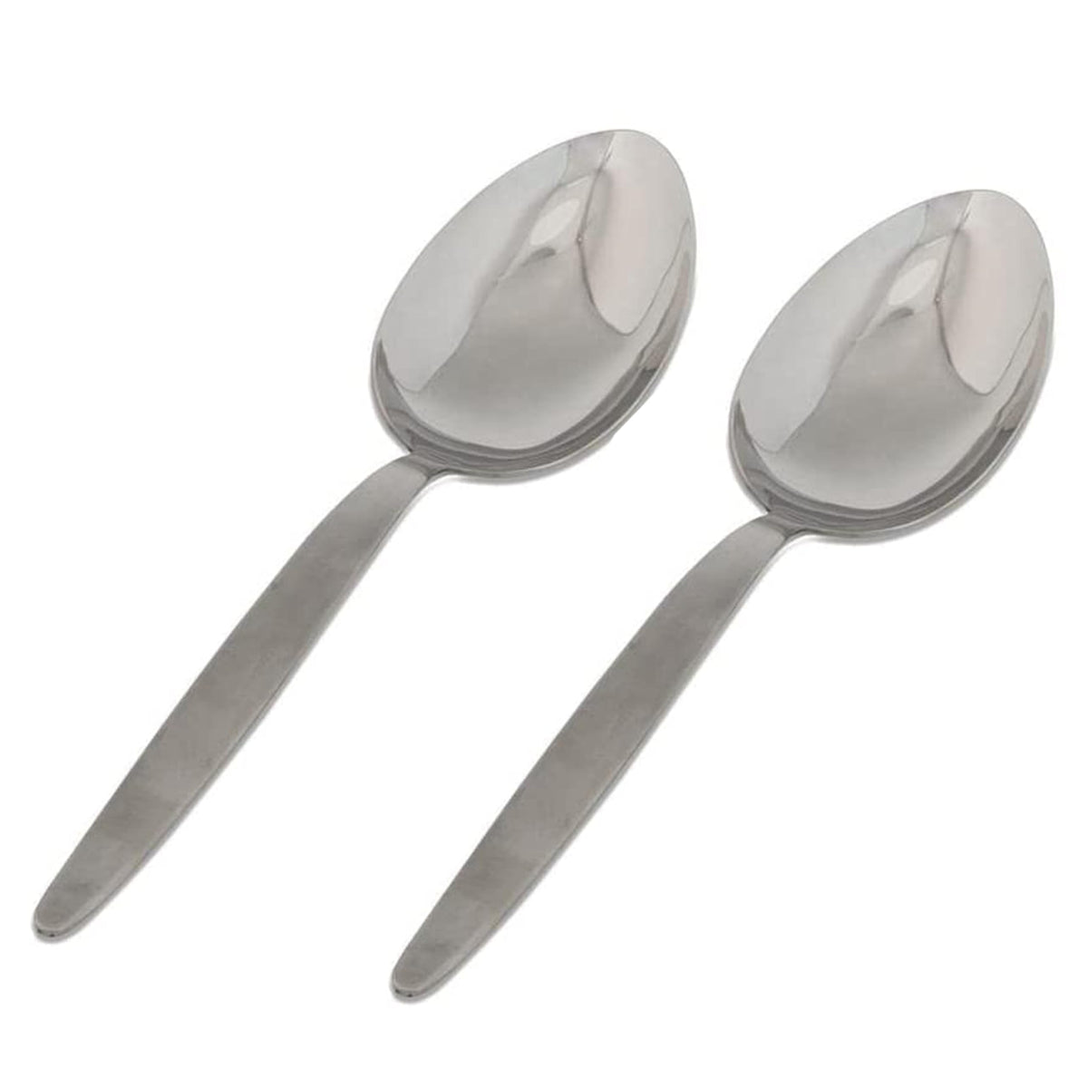 BNAZIND front view of two Kunz chef spoons showing polished finish and weight