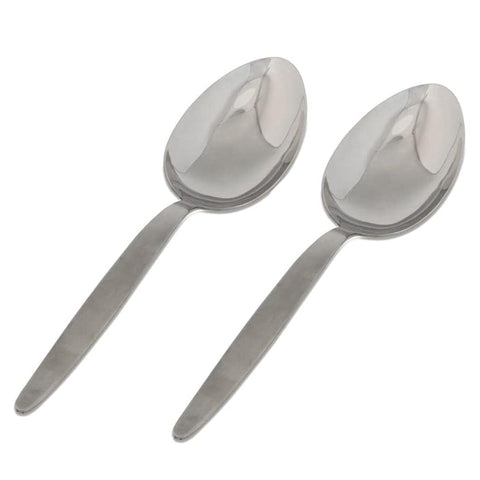 BNAZIND front view of two Kunz chef spoons showing polished finish and weight