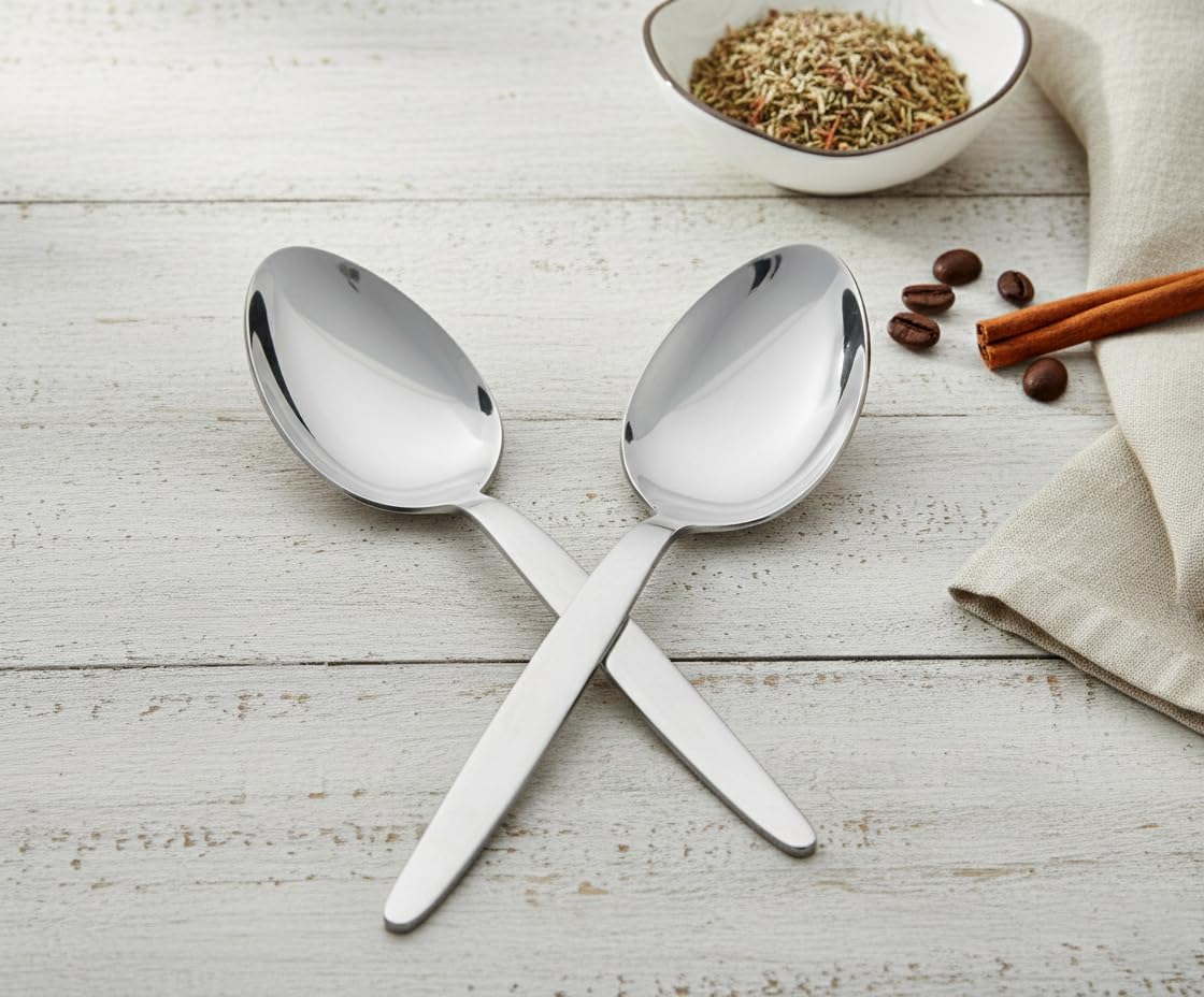 BNAZIND spoon serving mashed potatoes showing generous bowl and controlled portioning