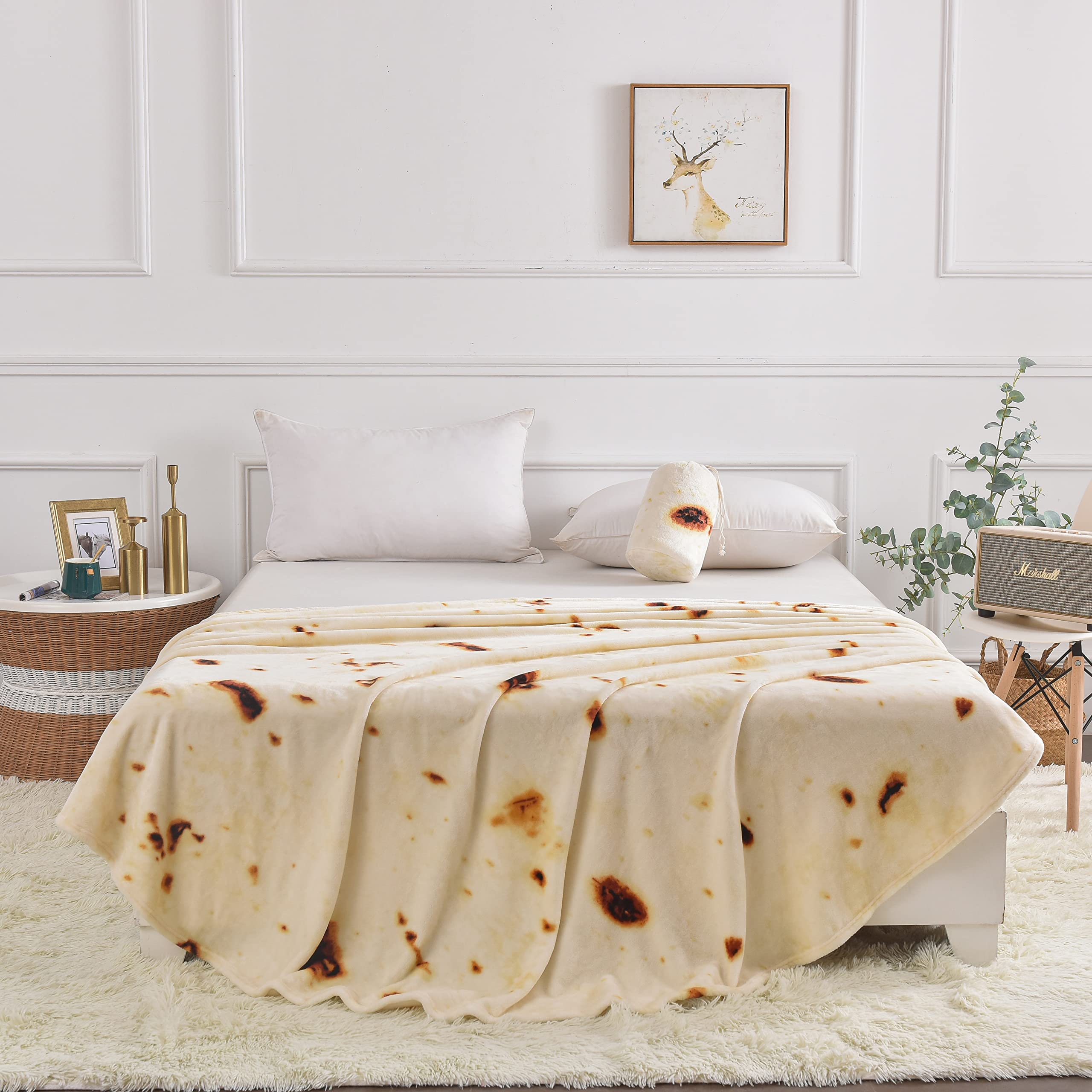 Bnuitland blanket in living room scene showcasing novelty decor and cozy vibe