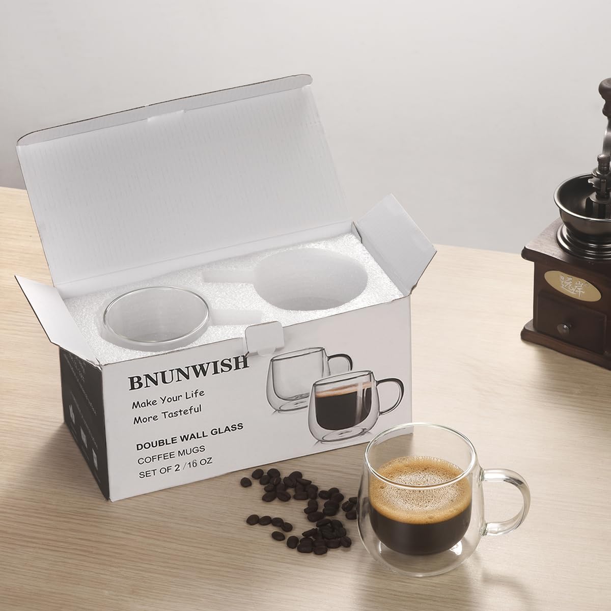 BNUNWISH two mugs packed in gift box ready for giving