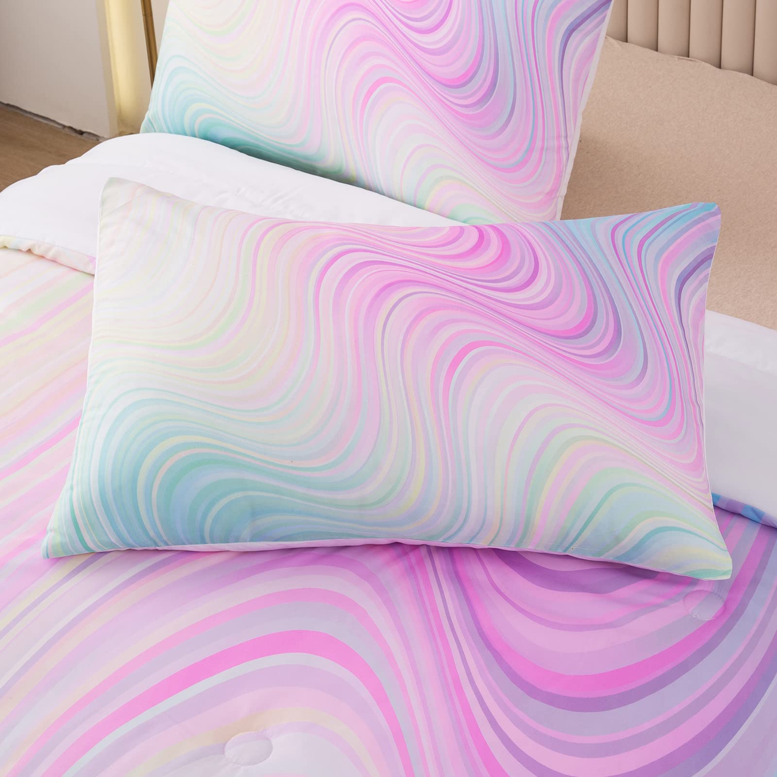 Bodhi styled bedroom scene demonstrating colorful bedding brightening a room