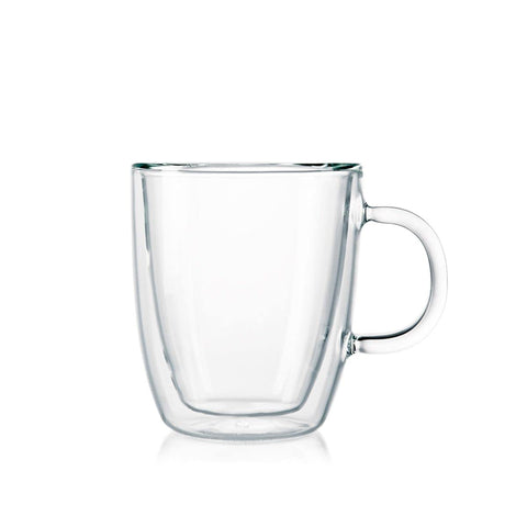 Bodum Bistro with espresso shot showing crema presentation and temperature retention