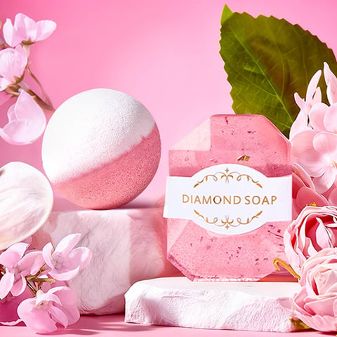 BodyRefresh round bath bomb fizzing in bathtub, elevates at-home bathing relaxation