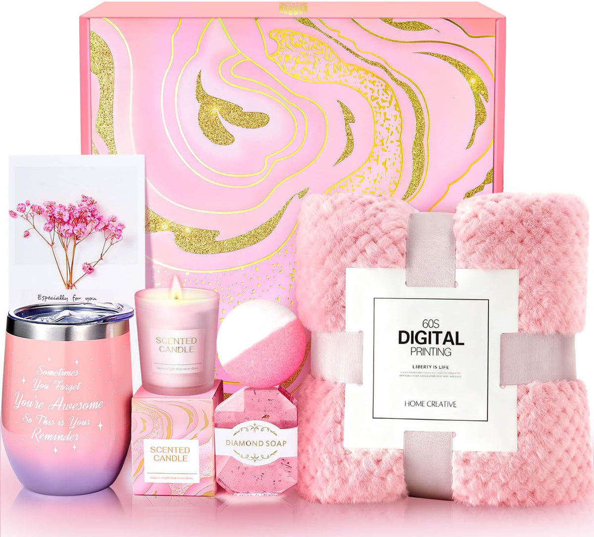 BodyRefresh front packaging showing pink box and floral heart motif, elegant gift ready