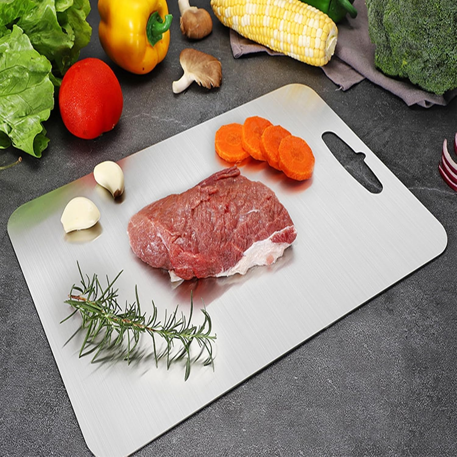 Boenim cutting board styled in kitchen showing durable everyday use