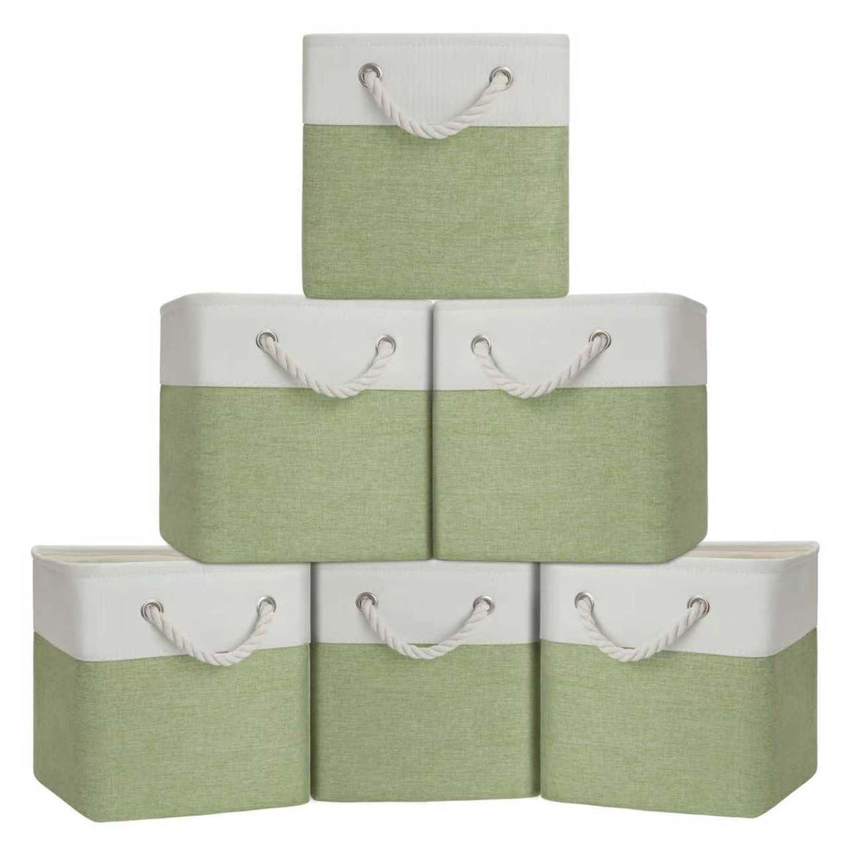 BOFUGA front view of six-pack cubes showing colors and neat storage benefit