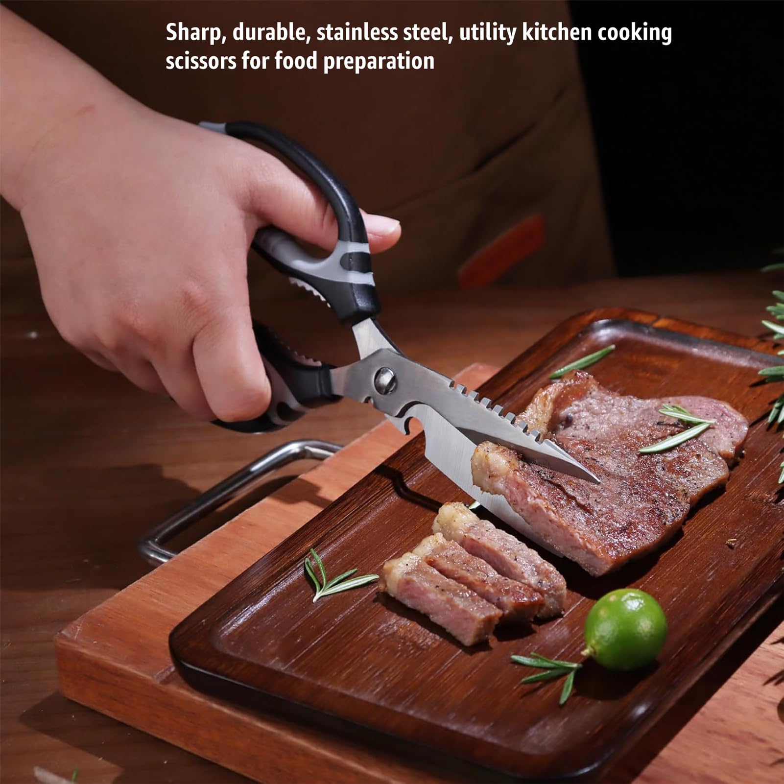 BoFuYuan shears beside ruler to illustrate 9-inch scale and kitchen fit