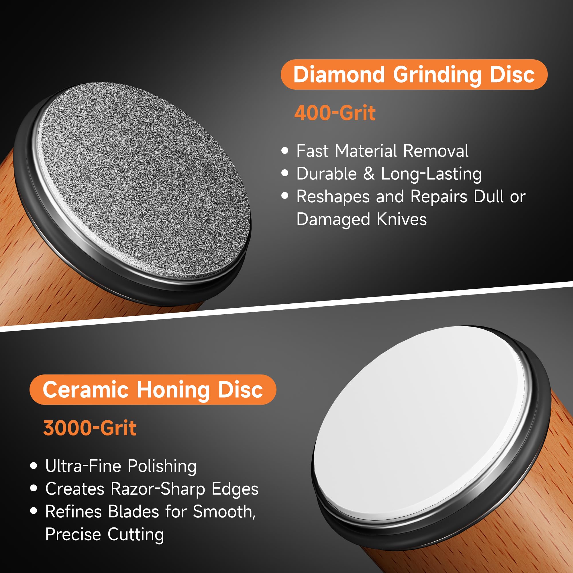 BOGONI wooden roller grip detail showing ergonomic handle for steady control benefit
