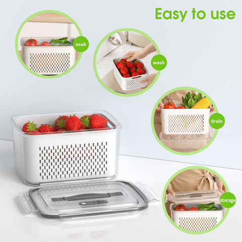 BOICHU stacked containers inside a refrigerator saving space and reducing clutter