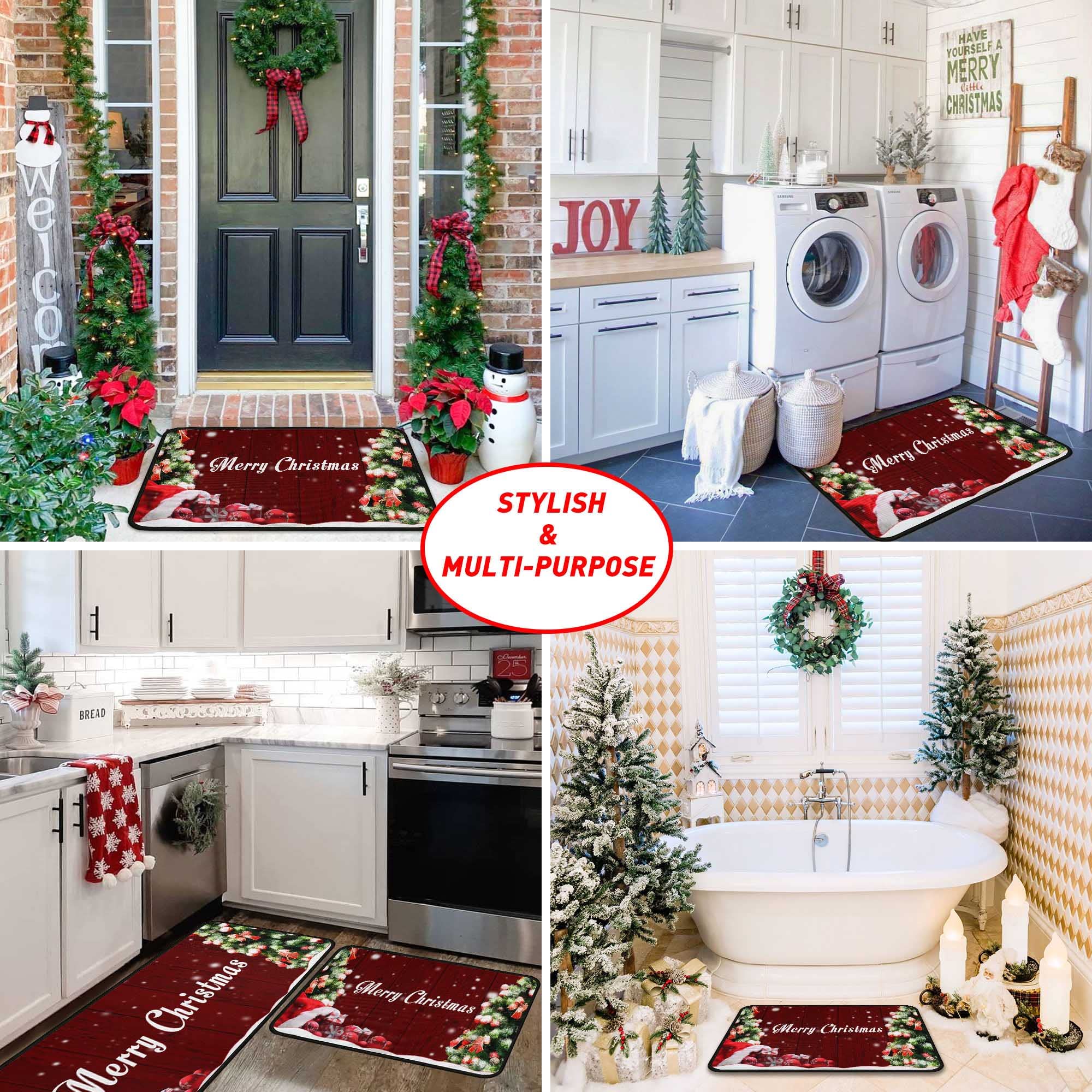 boilopp home small mat at kitchen entryway, festive decor and moisture absorption