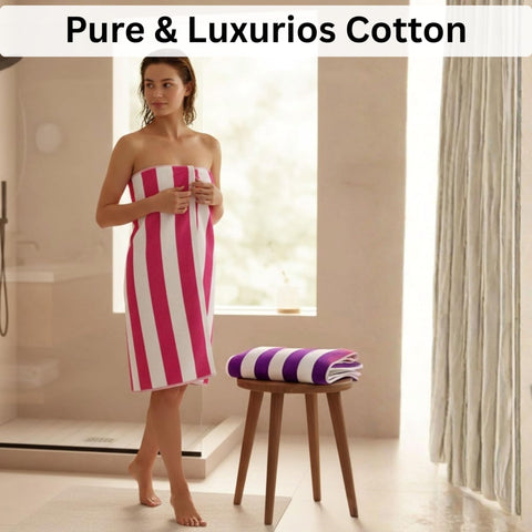 BolBom towel beside lounge chair showing 30x60 size scale and travel convenience