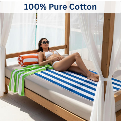 BolBom towel wrapped around a swimmer at hot tub offering warmth and absorbency