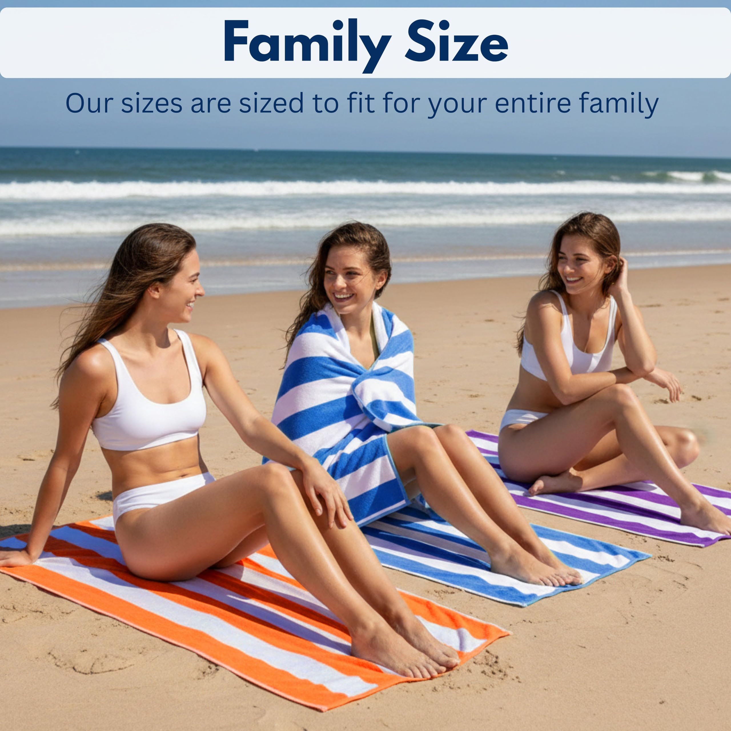 BolBom towel spread on beach demonstrating quick-dry surface and full-body coverage