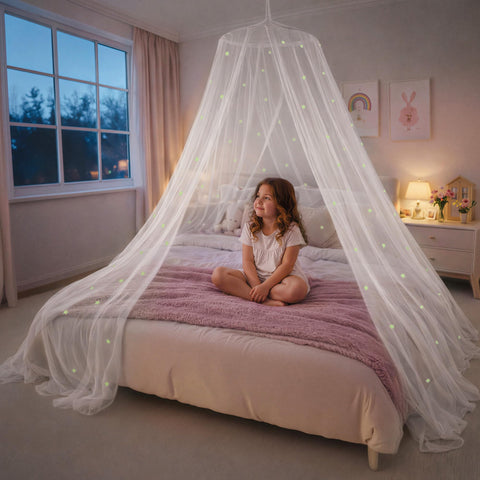 Bollepo front view canopy ceiling mounted showing dreamy private nook benefit