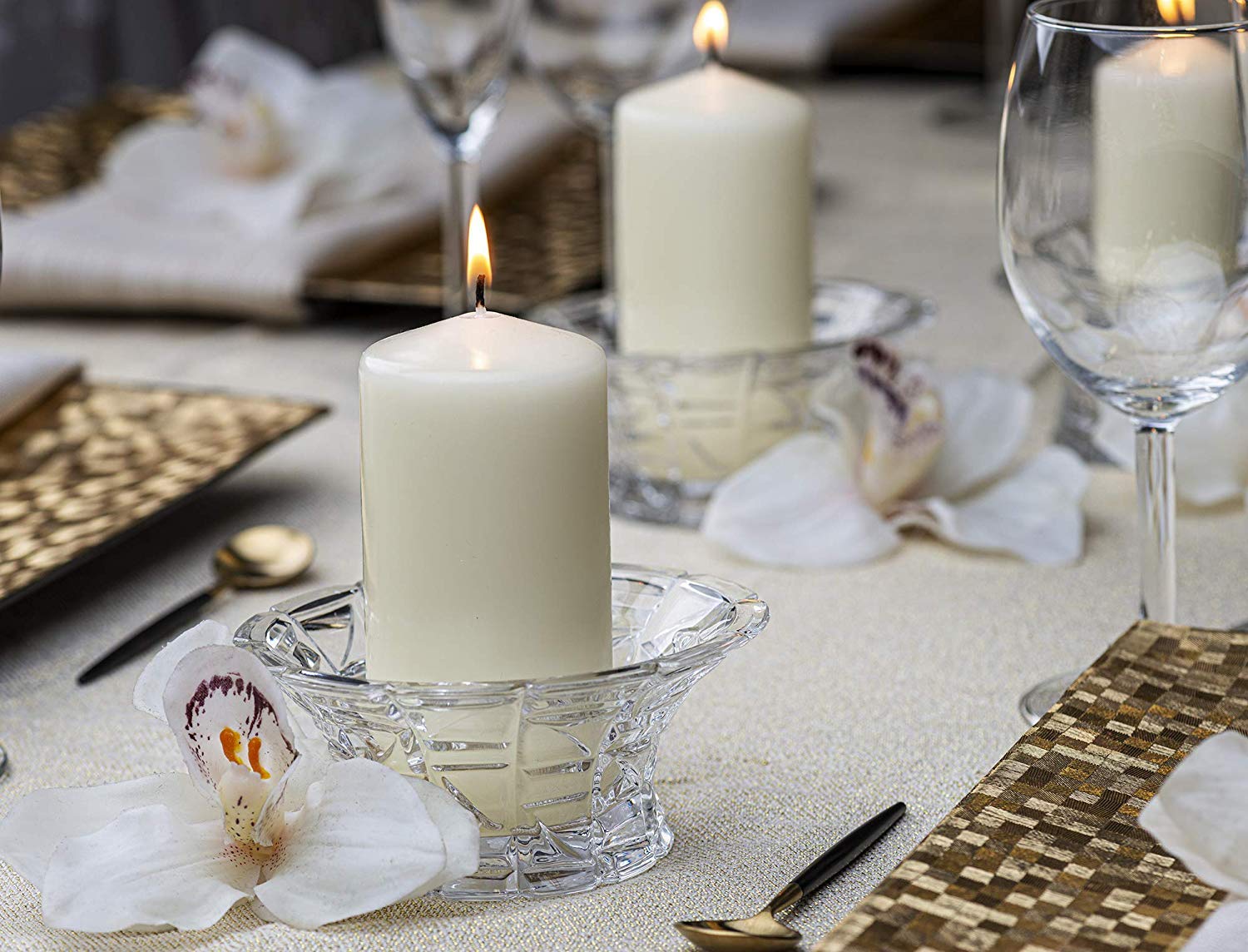 BOLSIUS burning candle flame close-up demonstrating steady, drip-resistant glow
