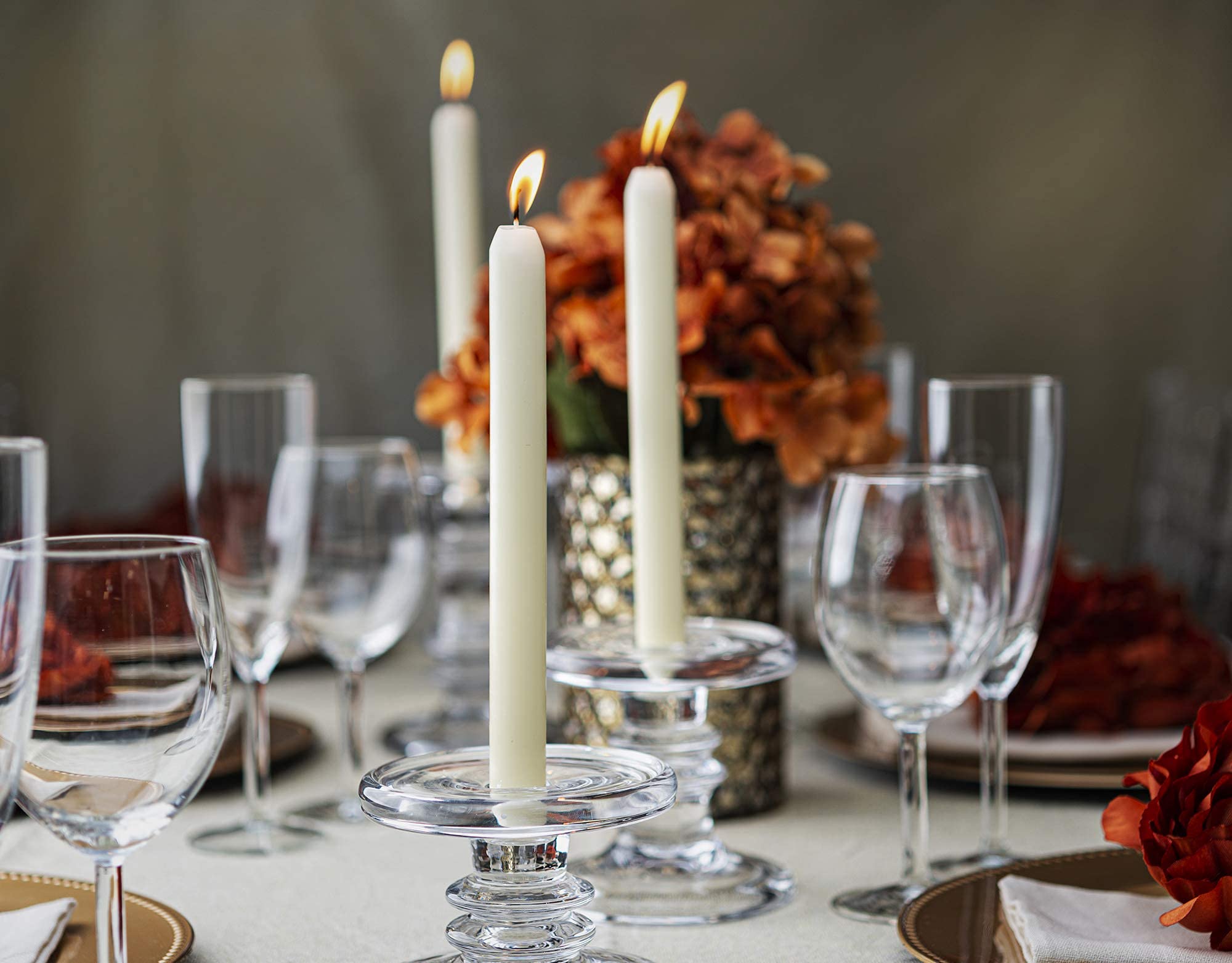 BOLSIUS candles on a dinner table enhancing warm dining atmosphere