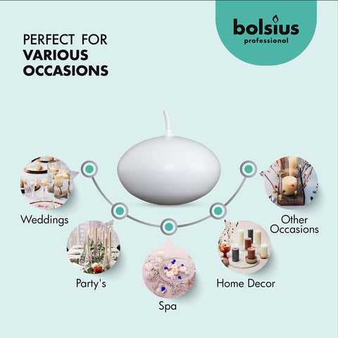 Bolsius floating candles in clear glass vase creating elegant centerpiece benefit