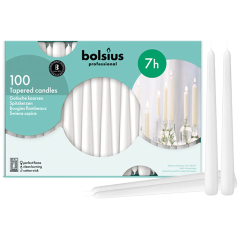 BOLSIUS front packaging showing 100-count value and clean design for savings
