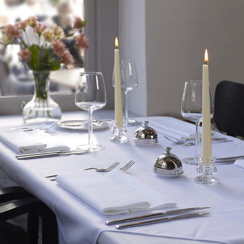 BOLSIUS ivory tapers as wedding centerpiece adding elegance