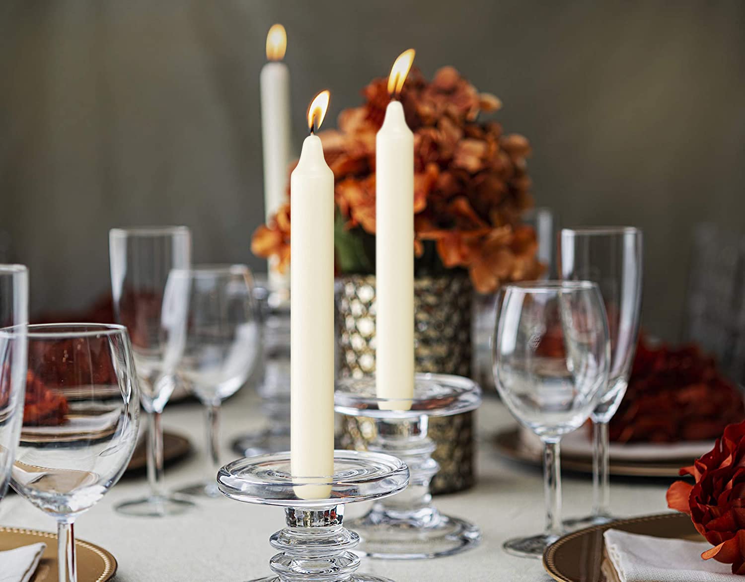 BOLSIUS candle beside ruler showing 7-inch length and scale