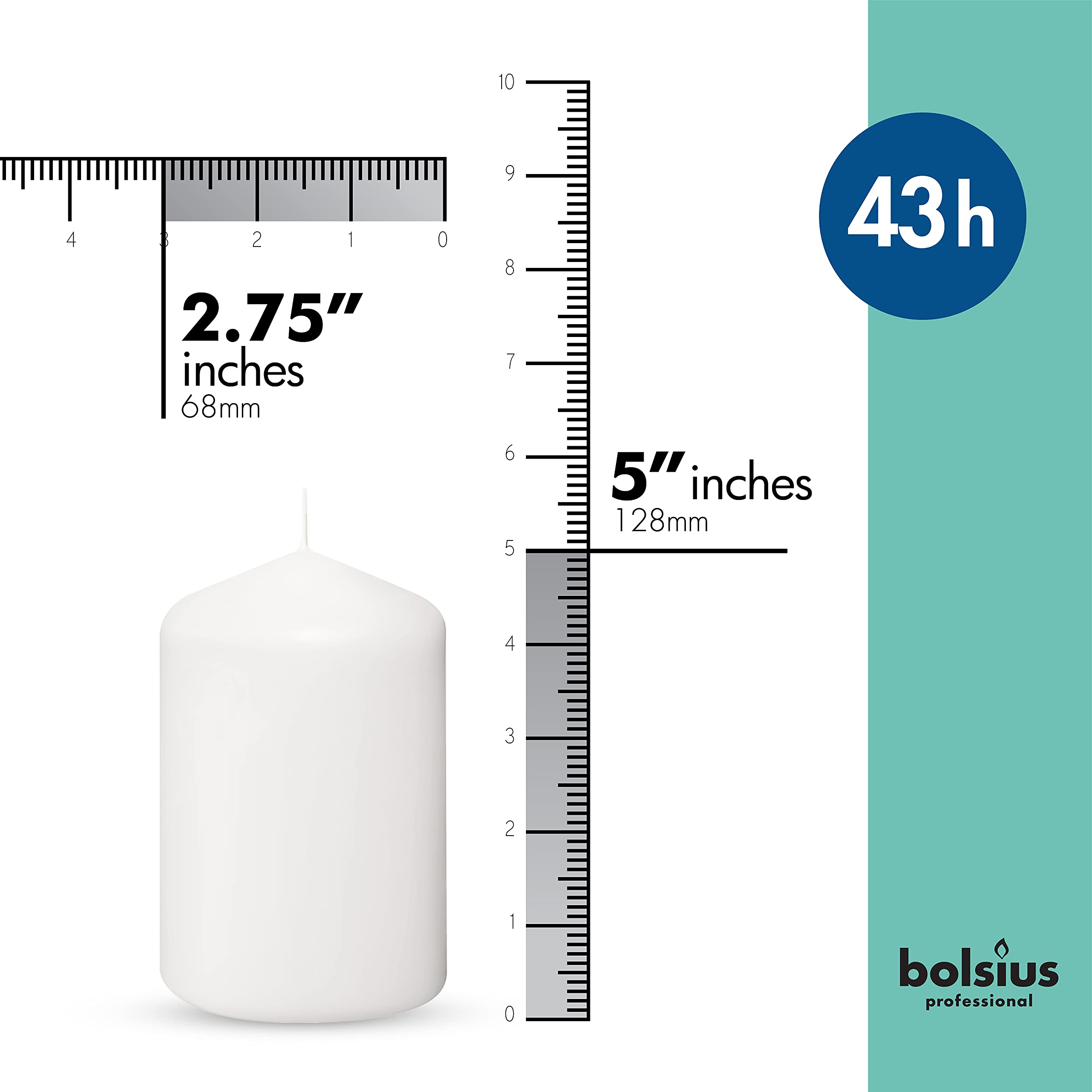 BOLSIUS close-up of a single candle’s smooth finish offering elegant look