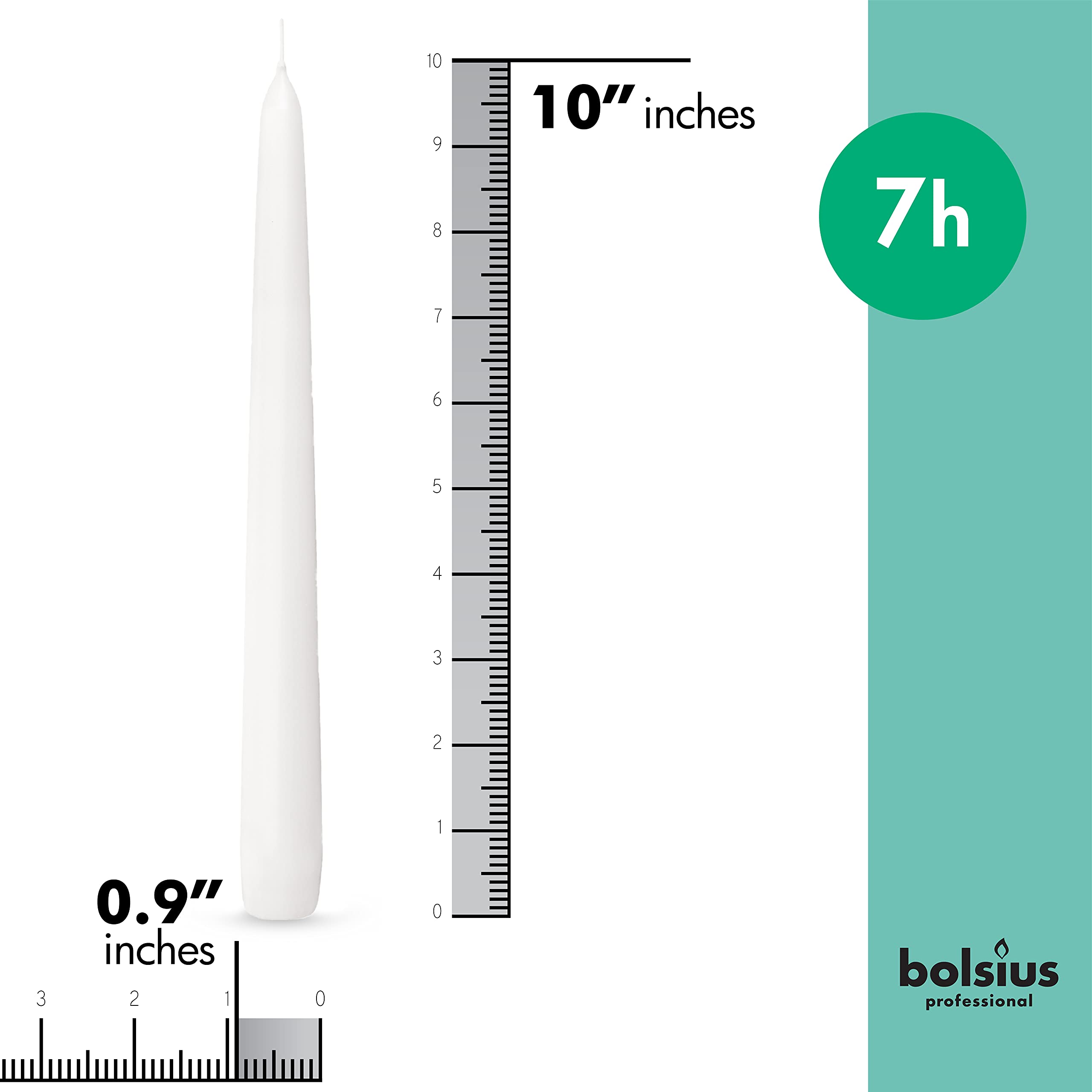 BOLSIUS single 10-inch taper close-up highlighting smooth finish and elegance