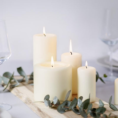 BOLSIUS open box with 12 packed candles, organized for storage and transport