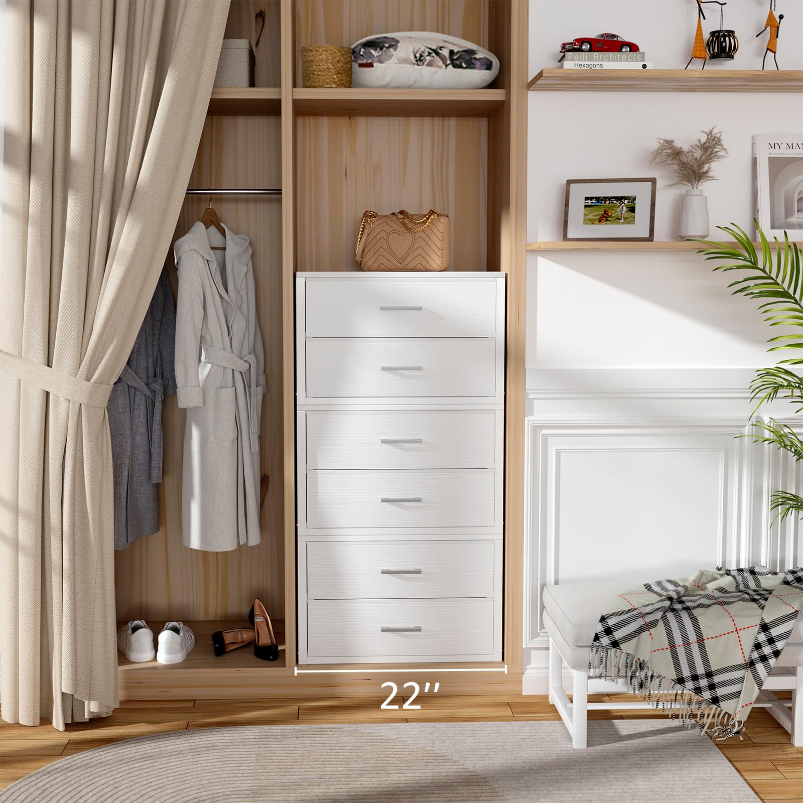 BOLUO beside bed in lifestyle scene showing nightstand use and organized essentials