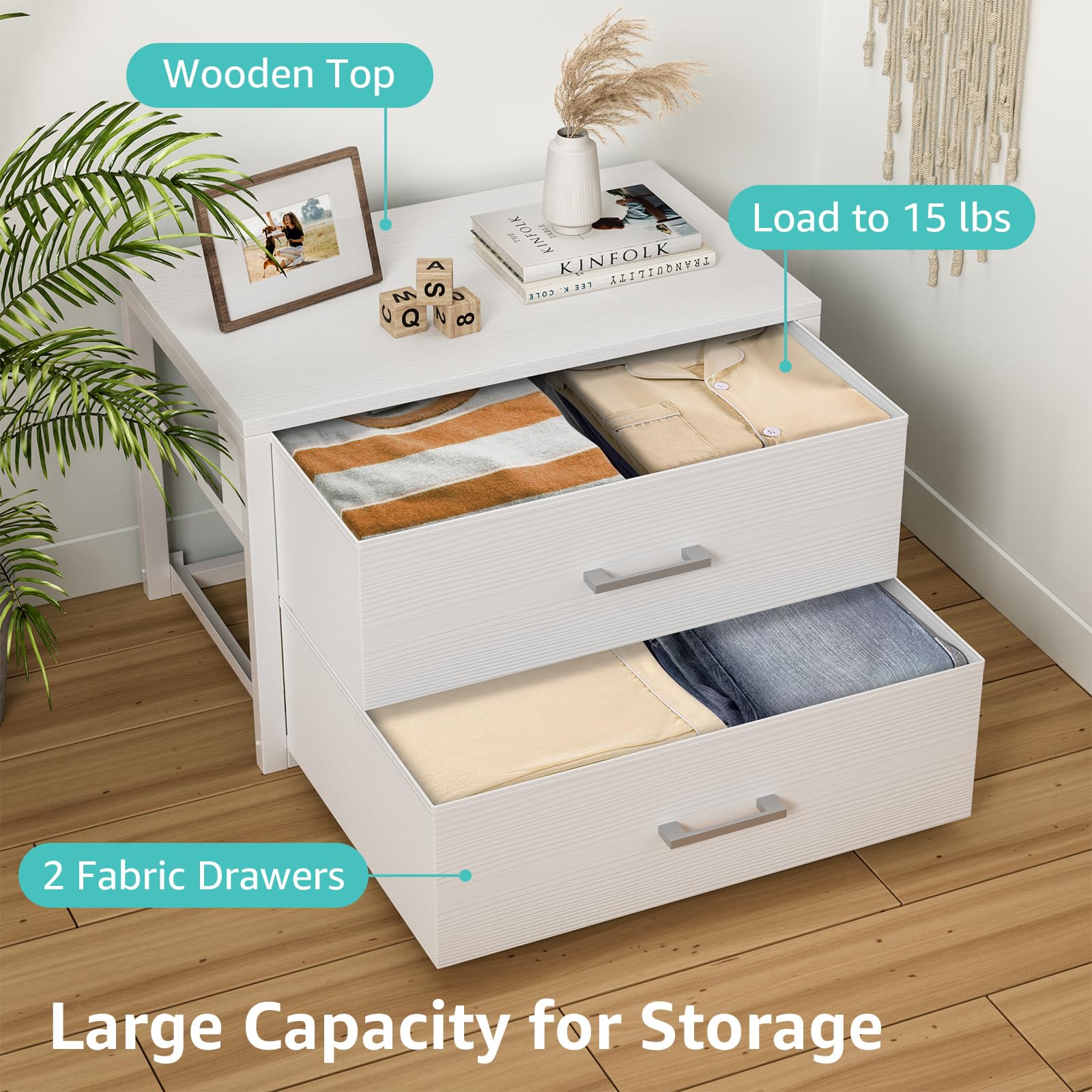 BOLUO stacked units inside a closet illustrating vertical space savings and order