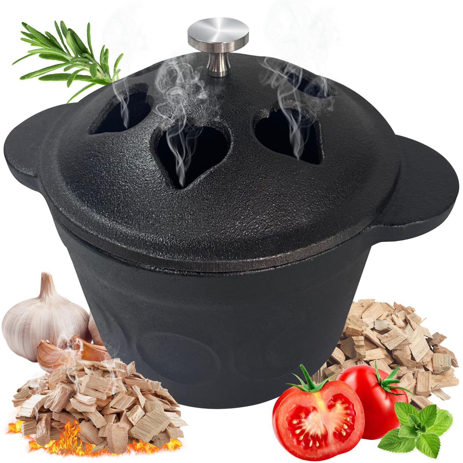 BOLVOUD front view showing lid and pan, highlights ready-to-use benefit