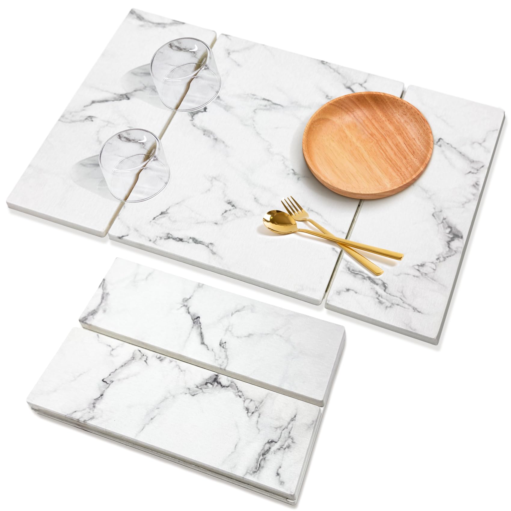 BOMOKS stone drying mat front view showing marble look and dry surface benefit