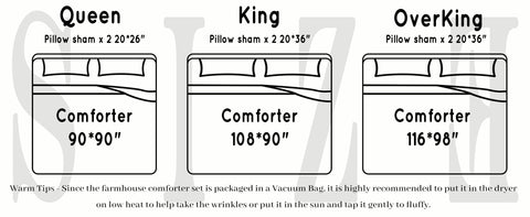 Bonlino comforter on king mattress showing true scale