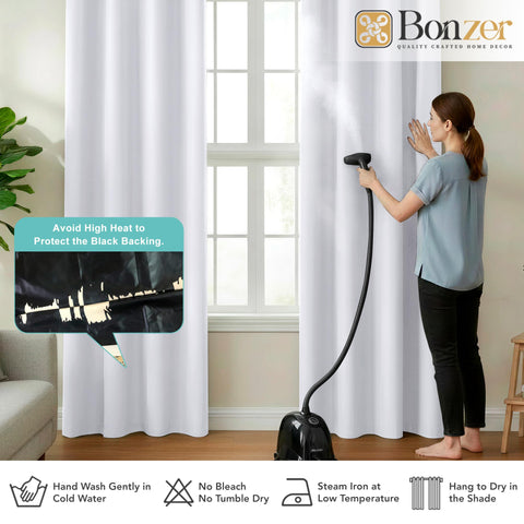 BONZER fabric texture close-up displaying lightweight drape and easy handling